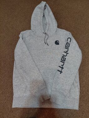 Carhartt Men's Light Gray Hoodie Sweatshirt